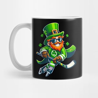 Playing Hockey St Patricks Day Sport Men Boys Mug